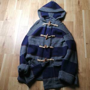 RALPH LAUREN long knitted cardigan wool knitted duffle coat border knitted M size 24-0120bu01