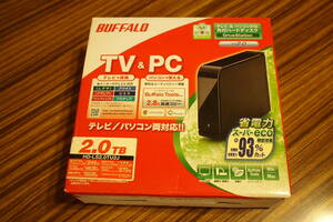 テレビ＆パソコン対応　BUFFALO 外付けハードディスク 2TB HD-LS2.0TU2J　ソフマップ中古購入品　購入後未使用