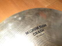 ジルジャン　Zildjian　MEDIUM THIN CRASH 17インチ_画像2