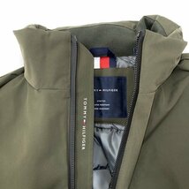 TOMMY HILFIGER トミーヒルフィガー MA-1 防水 シーム加工 厚手 フード付 ボンバージャケット カーキ M_画像2