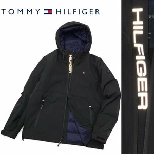 TOMMY HILFIGER トミーヒルフィガー 防寒 防水 シーム加工 高級ソフトシェル リフレクター ジャケット 黒 M