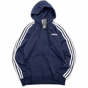 adidas アディダス ロゴ フーディ DU0471 紺 M