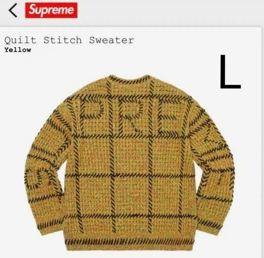 新品！~Supreme~ Quilt Stitch Sweater L ニット セーター【大人気！】商品 希少 クルーネック