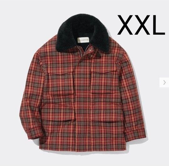 新品!~GU × beautiful people~ チェックボアブルゾン XXL タグ表記 WOMEN コート 大きいサイズ