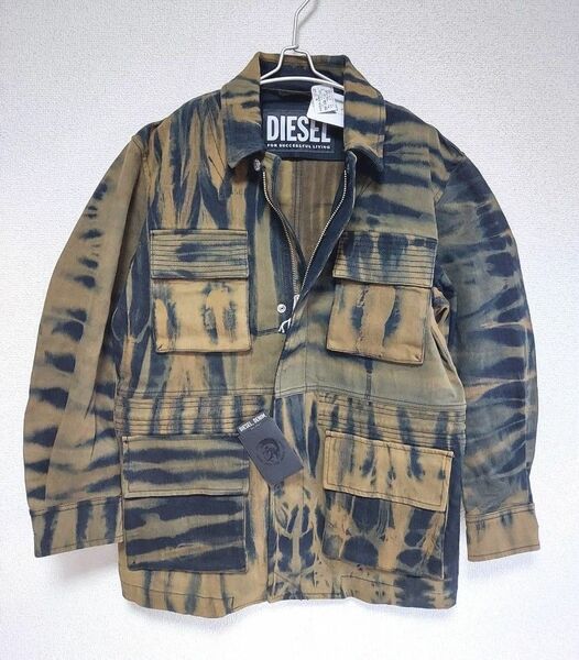 【高級】~DIESEL~ 新品！ワイルド 肉厚 ヘビーデニム 定価 ￥82,500(税込) オーバーサイズ L-XL相当 表記 S