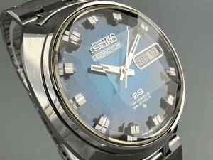 G5☆稼働品 SEIKO セイコー 5ACTUS ファイブアクタス 6106-7600 カットガラス 純正ベルト 自動巻き メンズ 腕時計 現状渡し 1円〜