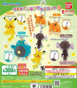 ポケットモンスター つまんでつなげてマスコット9 カニカンver.4種セット ガチャ 送料無料