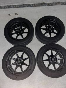 中古ステルスレーシングホイール　4本セットタイヤ付き