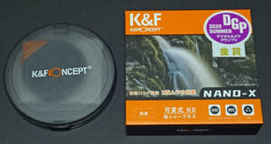 ★　[美中古] K&F Concept NANO-X 55mm 可変NDフィルター ND2-ND32 ★