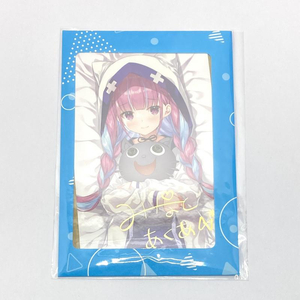 【中古】【未開封】湊あくあ 箔押し複製サイン入りみわべさくら描き下ろしポストカード ホロライブ hololive 活動4周年記念[240095244644]