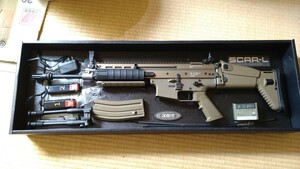 【中古品】東京マルイ　次世代　スカーL SCAR-L 多弾マガジン　バッテリー２つ　バイポット　