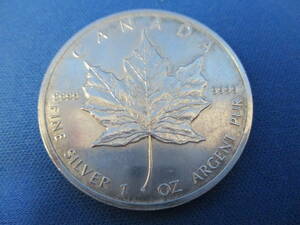 1991年 カナダ メイプルリーフ 5ドル 銀貨 硬貨 コイン【1225】