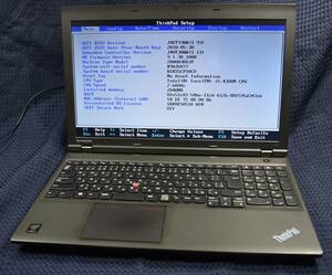 起動確認のみ(ジャンク扱い) レノボ ThinkPad L540 CPU:Core i5-4300M RAM:2G HDD:無し (管:KP207