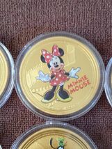 XN1)ディズニー ミッキー、ミニー等 記念銀貨、コインカラーメダル 6枚_画像3