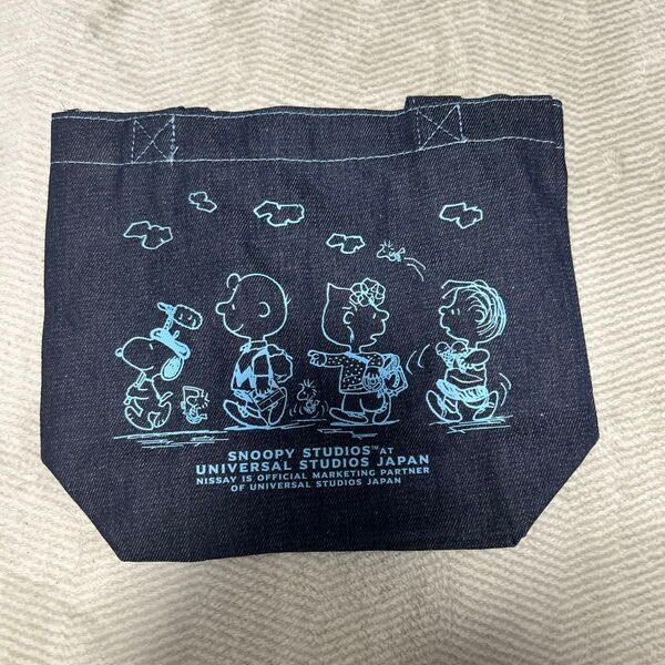 トートバッグ スヌーピー バッグ SNOOPY ミニトートバッグ デニム生地