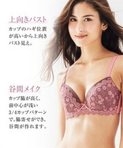 300円スタート　●AC-88　新品　A75　M　トリンプ　ブラジャー＆ショーツセット　裏側は綿混素材　脇肉もしっかりバストへよせて支えます _画像3