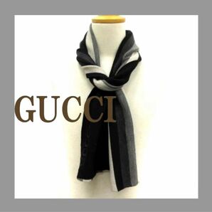 未使用品GUCCIマフラー　ストール　レディース　メンズ　ブラック