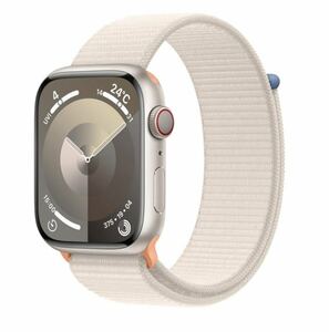 ★アップルApple Watch Series 9 （GPS + Cellularモデル41mmスターライトアルミニウムとスターライトスポーツループ [MRHQ3J/A]新品未開封