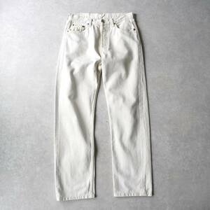 希少 90's フランス製 Levi's 501 フレンチリーバイス ホワイトデニム ジーンズ W31 L34 古着 ヴィンテージ