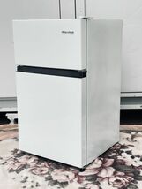 展示品 動作保証 ハイセンス ノンフロン冷凍冷蔵庫 HR-B91HW 87L 2023年製 冷蔵庫 2ドア 右開き 一人暮らし 家電製品 081030 /65189_画像1