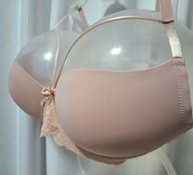 海外大きめEカップ☆UK40D☆インポート補正下着☆補整ブラジャー☆【ベージュピンク】☆マカロニコード☆中古☆ホームクリーニング済☆エコ_画像2