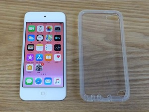 ◆◆iPod touch 第6世代 64GB ゴールド A1574 モデル：MKHC2J/A そこそこきれい 動作確認 シリコンカバー付|T6-1173◆◆