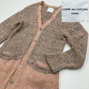  rice field middle Homme AD1997 Homme special Comme des Garcons Omron g height knitted cardigan pink HOMME sweater gown VINTAGE archive 1547