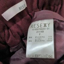 RESEXXY 裏地付 ダブルバックル ショートパンツ レディース ボルドー F_画像7