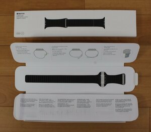 ◇現状品◇ Apple Watch 42mm用交換バンド　チャコールグレイ レザーループ M　MQV62FE/A 傷み（2753971）