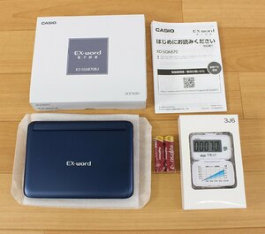 ◇現状品◇ CASIO カシオ EX-WORD 電子辞書 XD-SG6870BU ナイトブルー 万歩計付き ※簡易チェック〇（2745564）