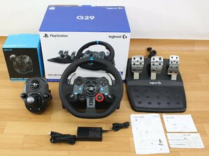 □現状品□ Logicool G29 DRIVING FORCE + SHIFTER ステアリングコントローラー + シフター PS5/PS4/PS3　(2754017)　