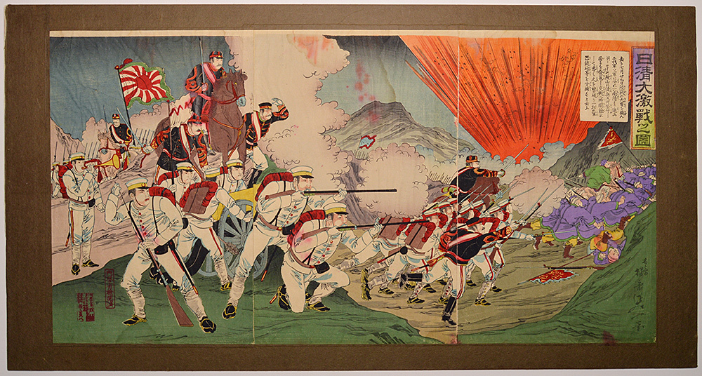 [Yosai En'ichi Zeichnung des Großen Chinesisch-Japanischen Krieges] Ukiyo-e Nishiki-e AG05C, Malerei, Ukiyo-e, drucken, Andere