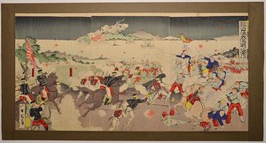 Art hand Auction [Small State Government: Korean Incident, Sino-Japanese Fierce Battle Third] Ukiyo-e, Nishiki-e, Sino-Japanese War AG12A, painting, Ukiyo-e, print, others