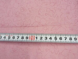 100*47★ピンク・パールピンク・花柄の・ハギレ・生地・布★0469-99