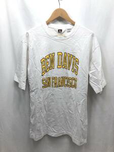 BEN DAVIS 半袖 Tシャツ ロゴプリント メンズ L ホワイト ベンデイビス 24012601