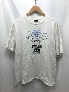 STUSSY NEIGHBORHOOD ハンドサイン Tシャツ 半袖 メンズ XL ホワイト 25th anniversary ステューシー ネイバーフッド 24013002