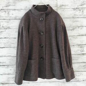 美品★CARA O CRUZ　レリアン 日本製コートジャケット茶色系ウール100