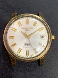 ORIENT オリエント GRAND PRIX グランプリ 100 14KGOLDFILLED シルバー文字盤 手巻き メンズ腕時計 ジャンク