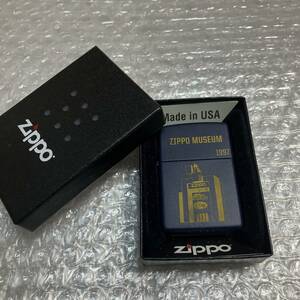 新品　未使用　zippo MUSEUM 前面加工 ネイビー 希少モデル 2015年製 シルバーインナー 2015年製 