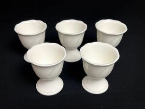 Noritake ノリタケ エッグスタンド 5個セット Bone China ホワイト