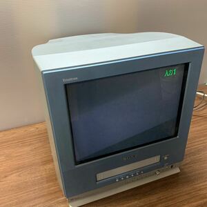 SONY トリニトロン テレビデオ KV-14MVF2 2001年製 通電確認済 VHS ブラウン管テレビ 14型 ソニー レトロ ヴィンテージ 中古 (石474