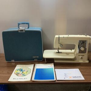 1円スタート JAGUAR ミシン MZ-875 手工芸 裁縫 ジャガーミシン ケース付 説明書付 ※電源コード無し (石491