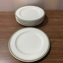 Noritake 大皿 8枚セット 約27.5cm プレート ノリタケ 洋食器 花柄 金縁 レトロ キッチン用品 飲食店 家庭用 おしゃれ 雑貨 (石503_画像1