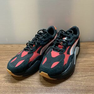 PUMA ランニングシューズ 28cm 美品 プーマ RS-X ランニングシステム スニーカー 靴 ブラック メンズ 中古 (石522