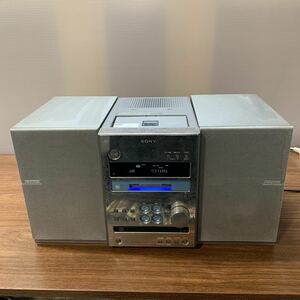 1円スタート SONY システムコンポ HCD-J3MD 1999年製 スピーカー SS-CJ3MDX CD MD ラジオ カセット オーディオ機器 ジャンク 中古 (石473