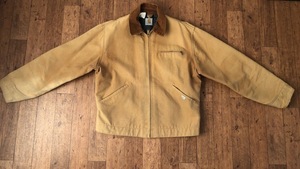 古着Carhartt デトロイトジャケット　USA製　80年代製造　裏地ブランケット