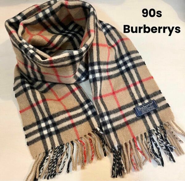 美品 Burberrys バーバリー カシミア100% ノバチェック マフラー