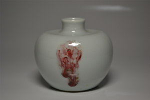 中国美術　釉里紅　水盂　文房具　書道具　中国古玩　置物　