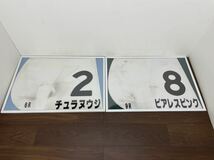 CK22r 競走馬 レース実使用 ゼッケン 2点 まとめて チュラヌウジ 2 ピアレスピンク 8 競馬 出走馬 騎手騎乗 白_画像1