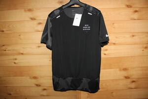 未使用　メンズXL　ナイキNIKE　ランニング　半袖Tシャツ　ランディビジョン　黒ｘ迷彩　DQ4758　送料無料即決　マラソン　ジョギング